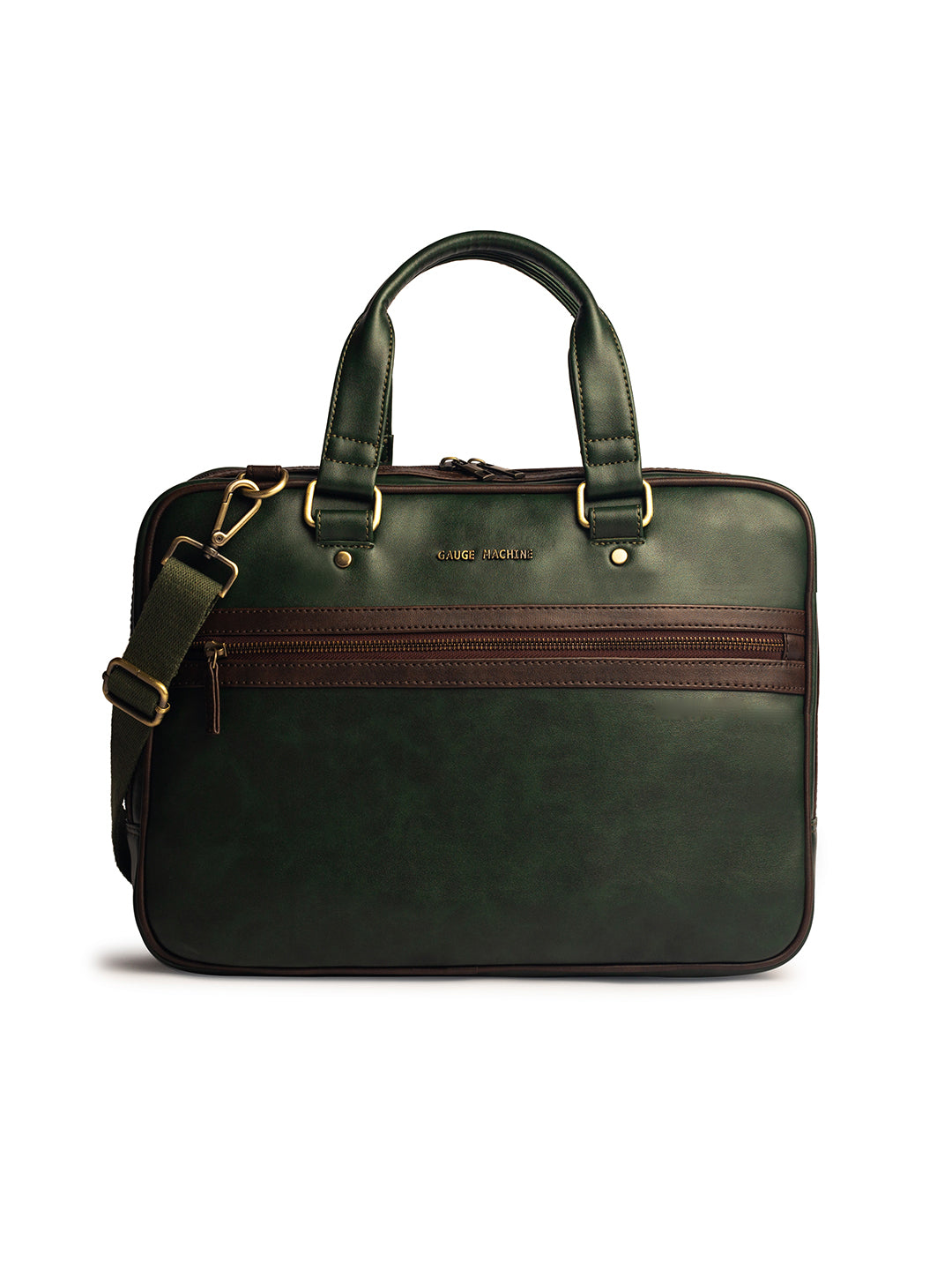 Gauge Machine 16" Olive Laptop messenger Bag with Detachable Strap