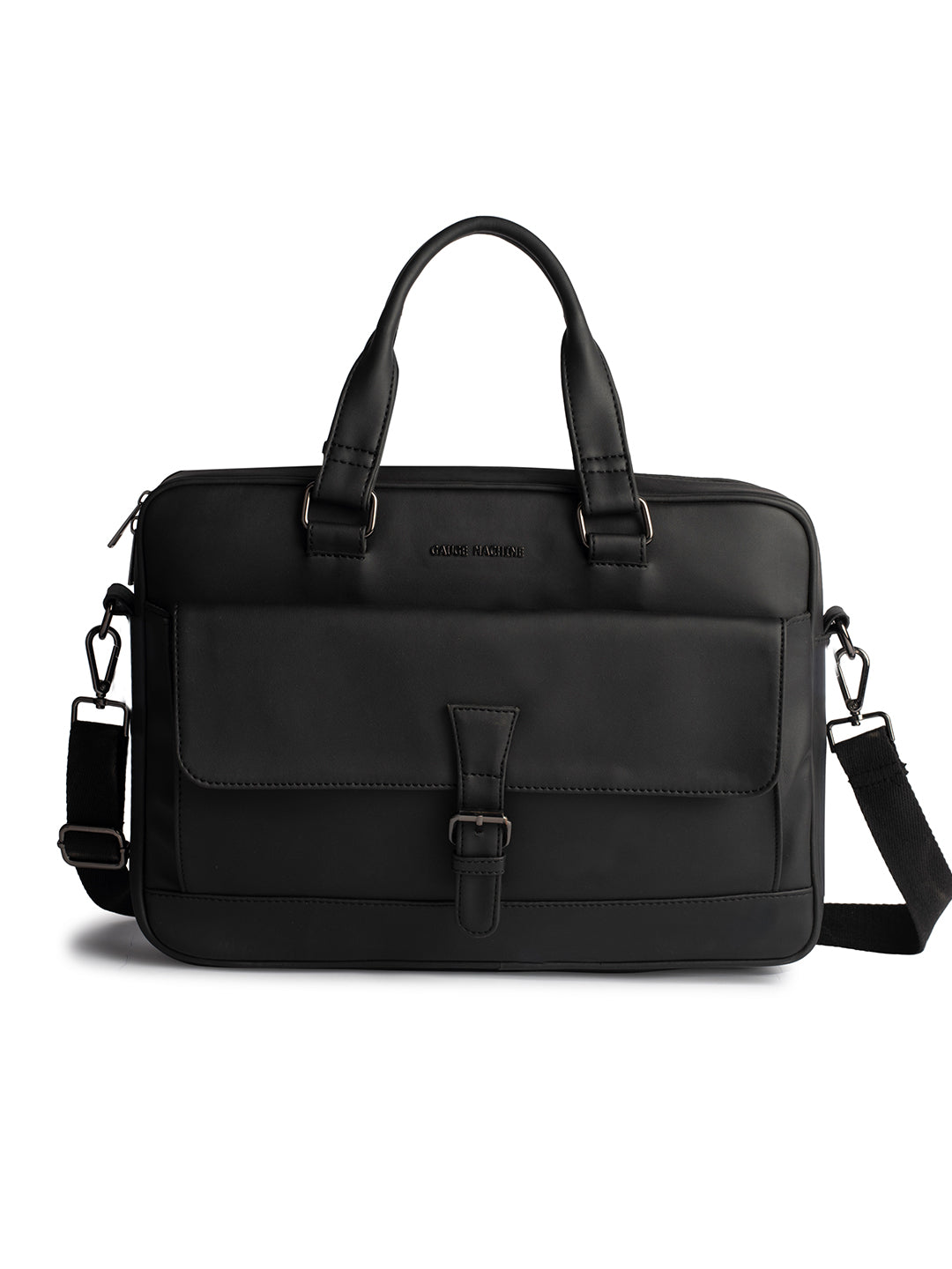 Gauge Machine 16" Black Laptop Bag with Detachable Strap