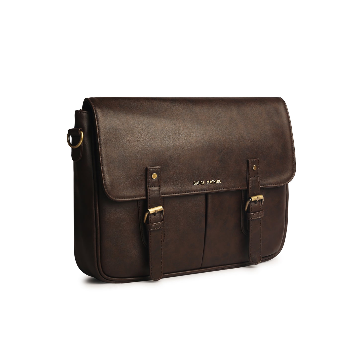 Gauge Machine 16" Brown Laptop Bag with Detachable Strap