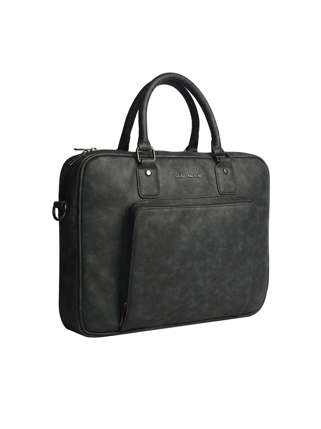Gauge Machine 16" Grey Laptop Messenger Bag with Detachable Strap