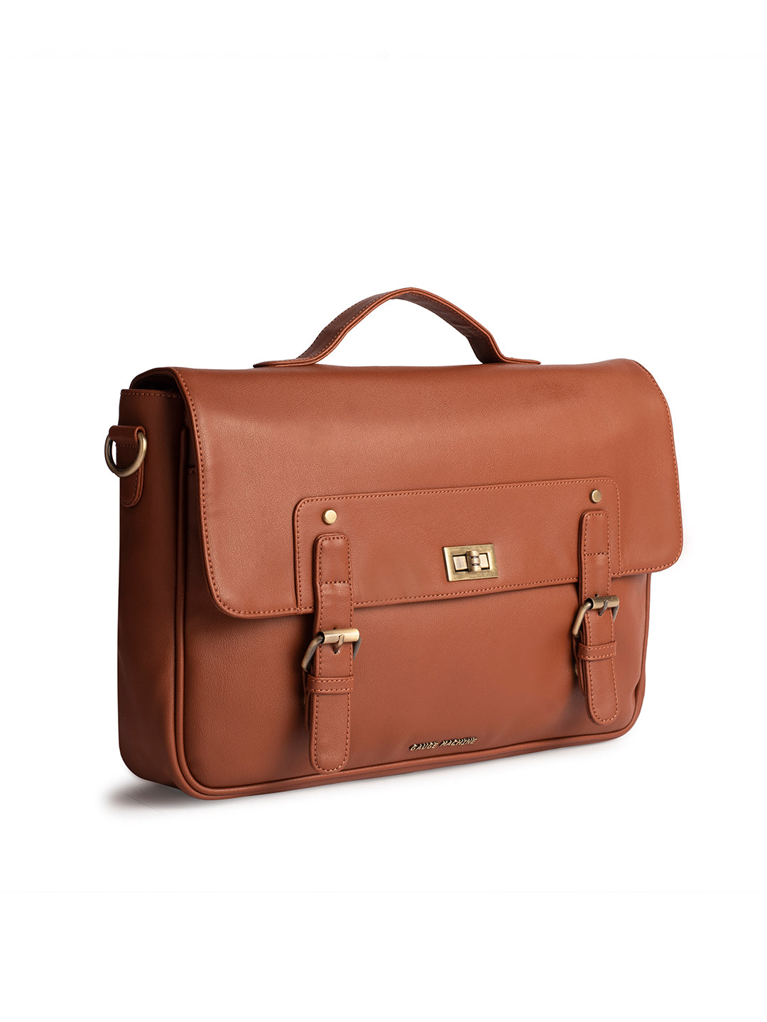 Gauge Machine 16" Camel Laptop messenger Bag with Detachable Strap