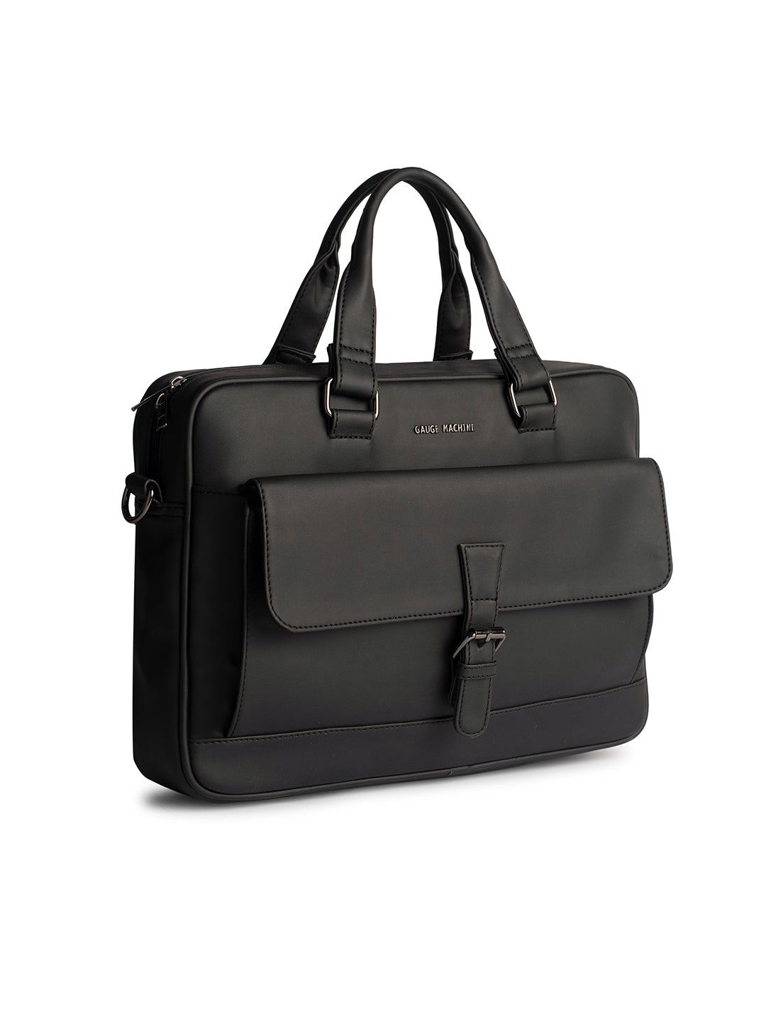 Gauge Machine 16" Black Laptop Bag with Detachable Strap