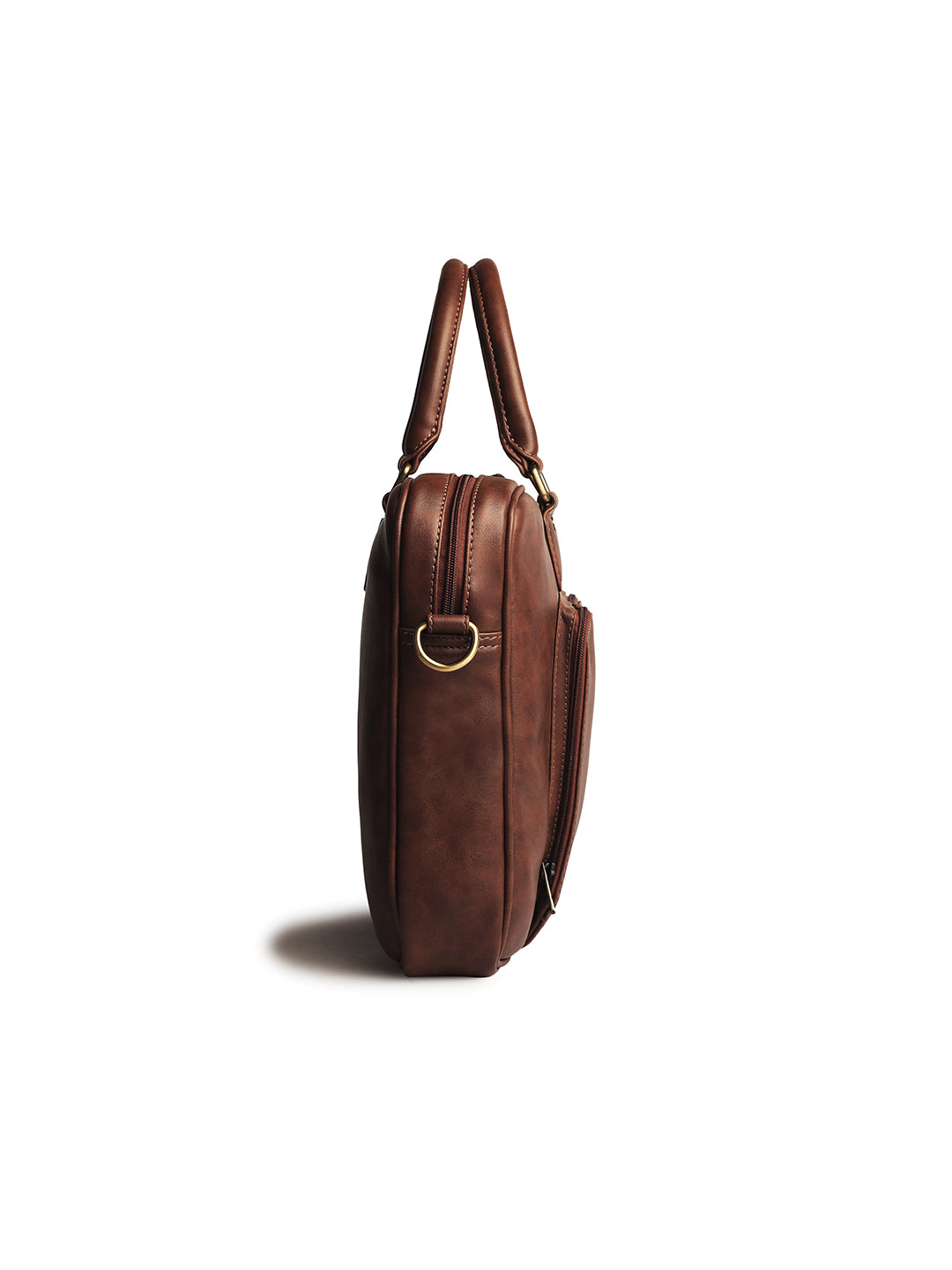Gauge Machine 16" Brown Laptop Messenger Bag with Detachable Strap