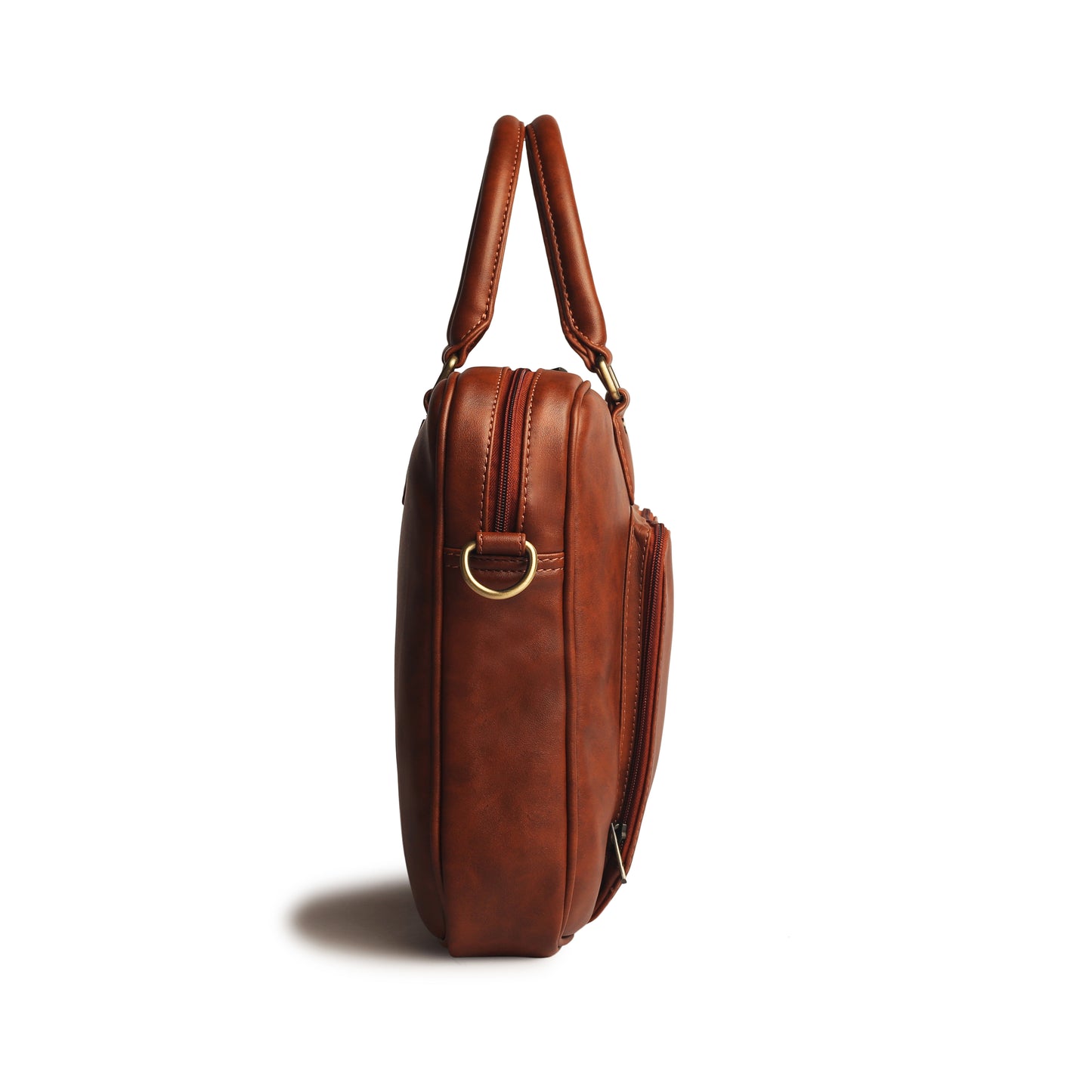 Gauge Machine 16" Dark Tan Laptop Messenger Bag with Detachable Strap