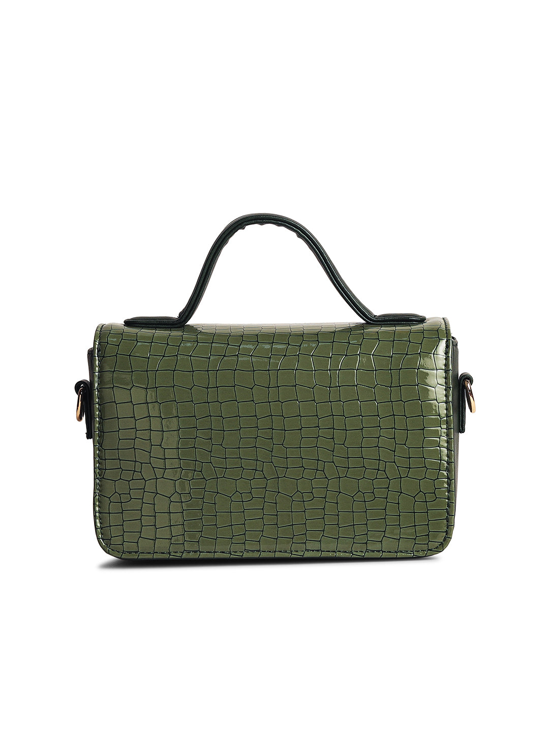 Gauge Machine Plush Green Sling Hand Bag