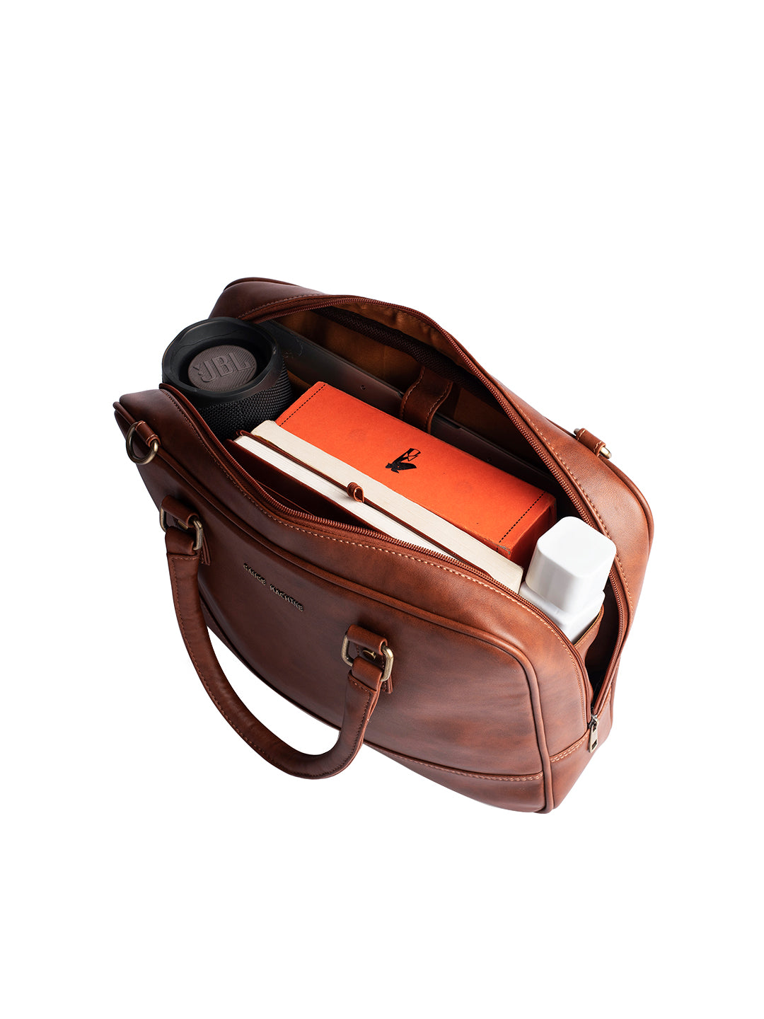 Gauge Machine 16" Tan Laptop Bag with Detachable Strap