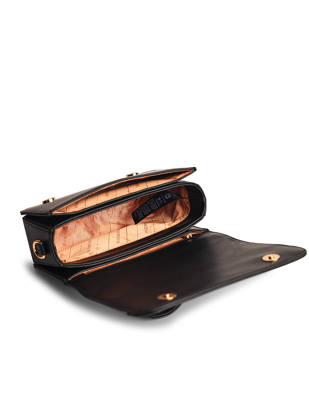 Gauge Machine Plush Black Sling Hand Bag