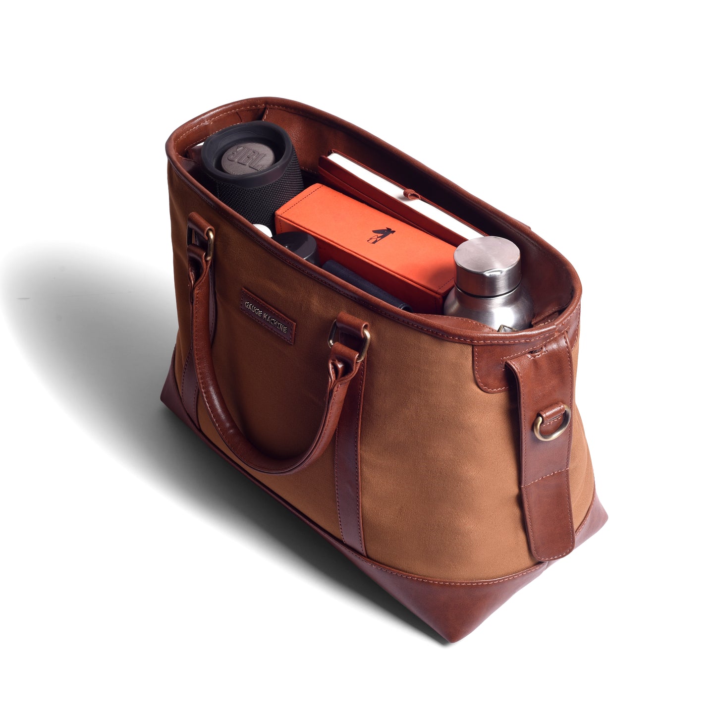 Gauge Machine Tan-Tote Duffle Bag
