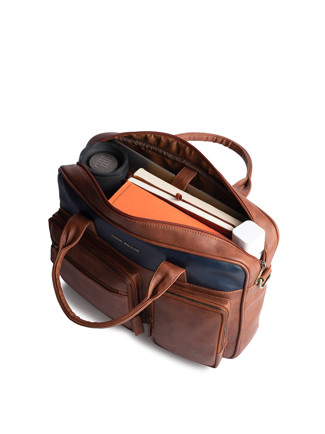 Gauge Machine 16" Tan Laptop Bag with Detachable Strap