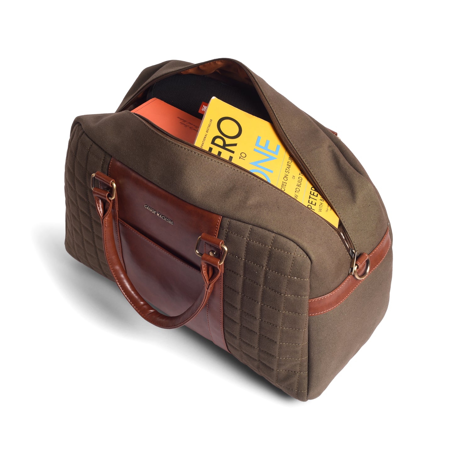 Gauge Machine Brown Haversack Duffle Bag