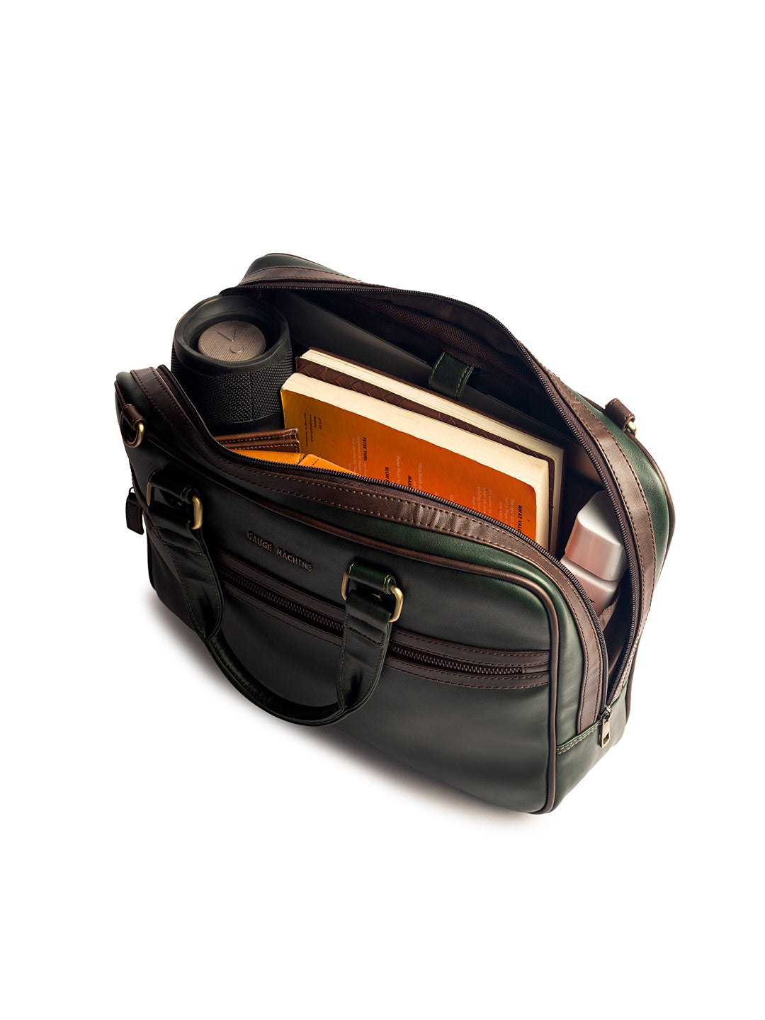 Gauge Machine 16" Olive Laptop messenger Bag with Detachable Strap