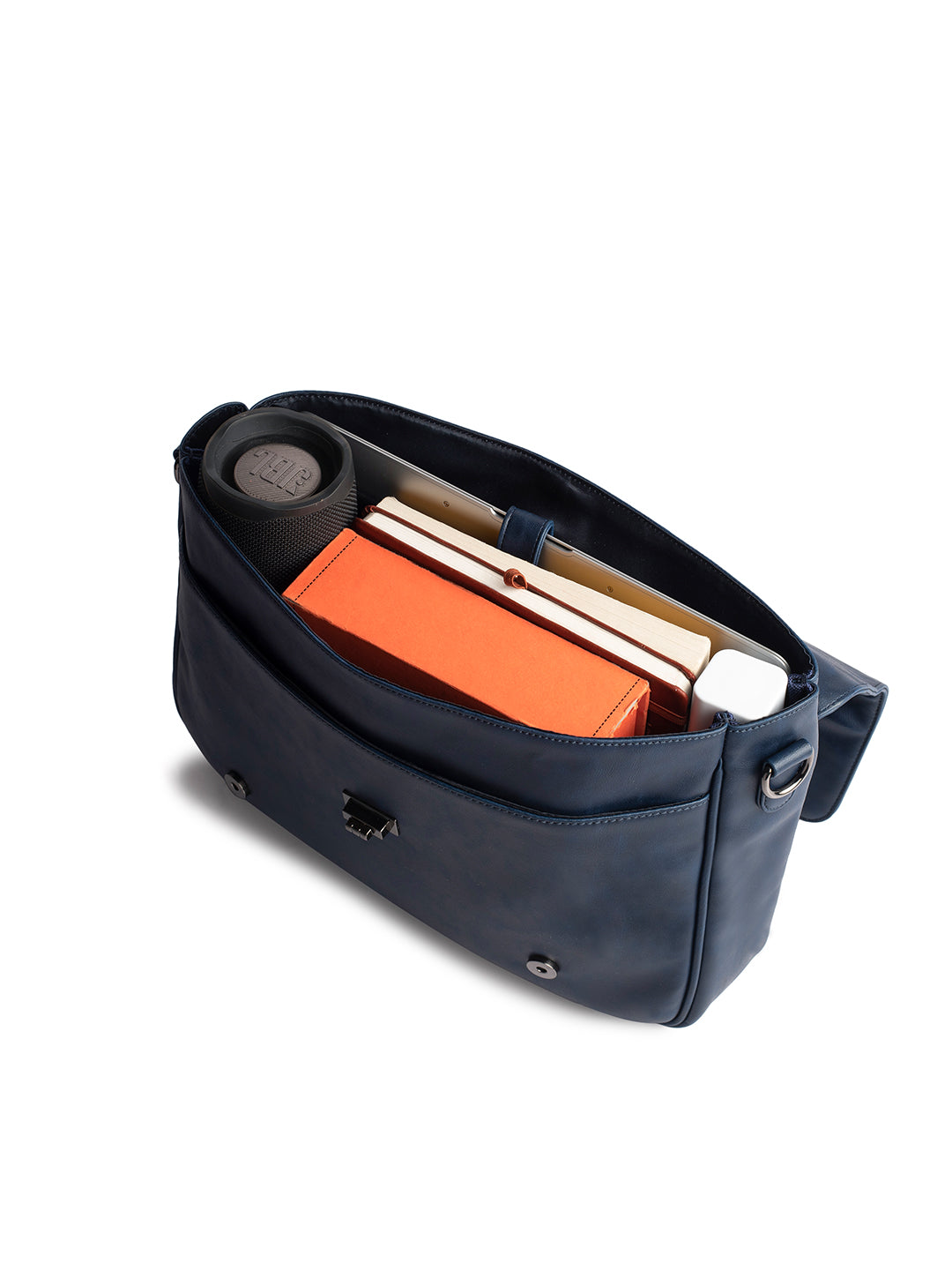 Gauge Machine 16" Navy Laptop messenger Bag with Detachable Strap