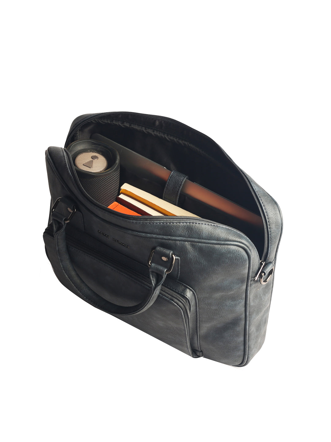 Gauge Machine 16" Grey Laptop Messenger Bag with Detachable Strap
