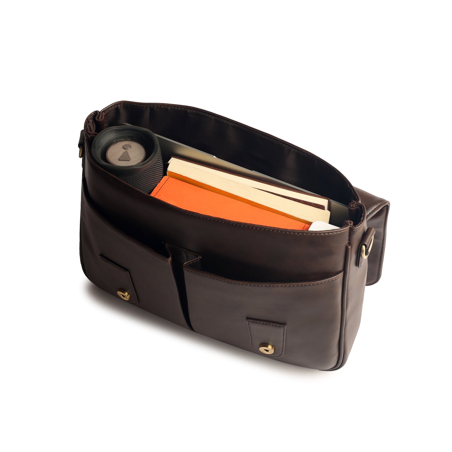 Gauge Machine 16" Brown Laptop Bag with Detachable Strap
