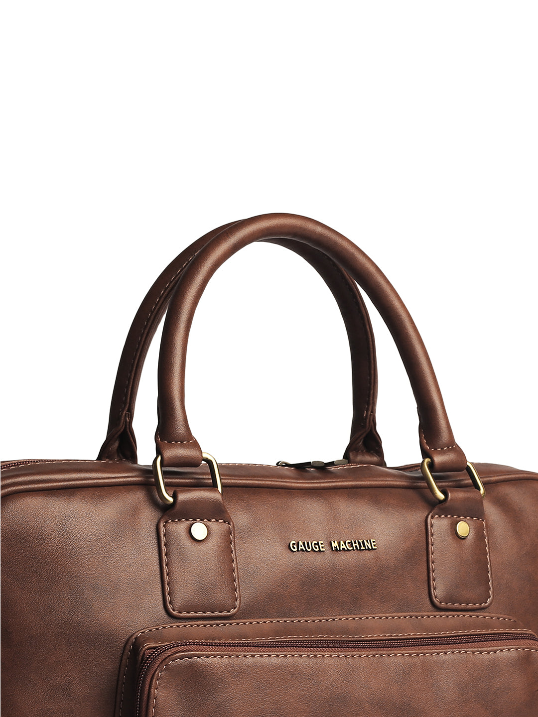 Gauge Machine 16" Brown Laptop Messenger Bag with Detachable Strap