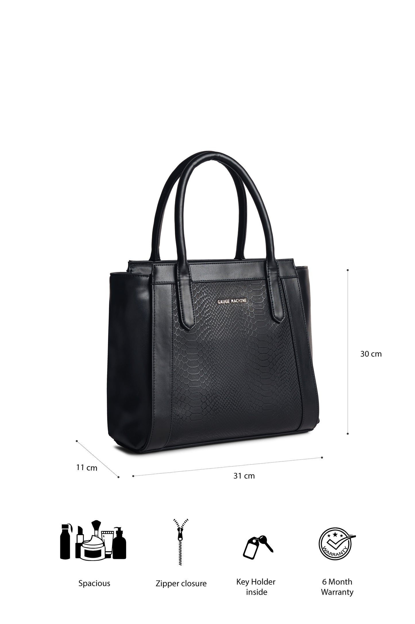 Gauge Machine Majestic Black Grace Tote Bag