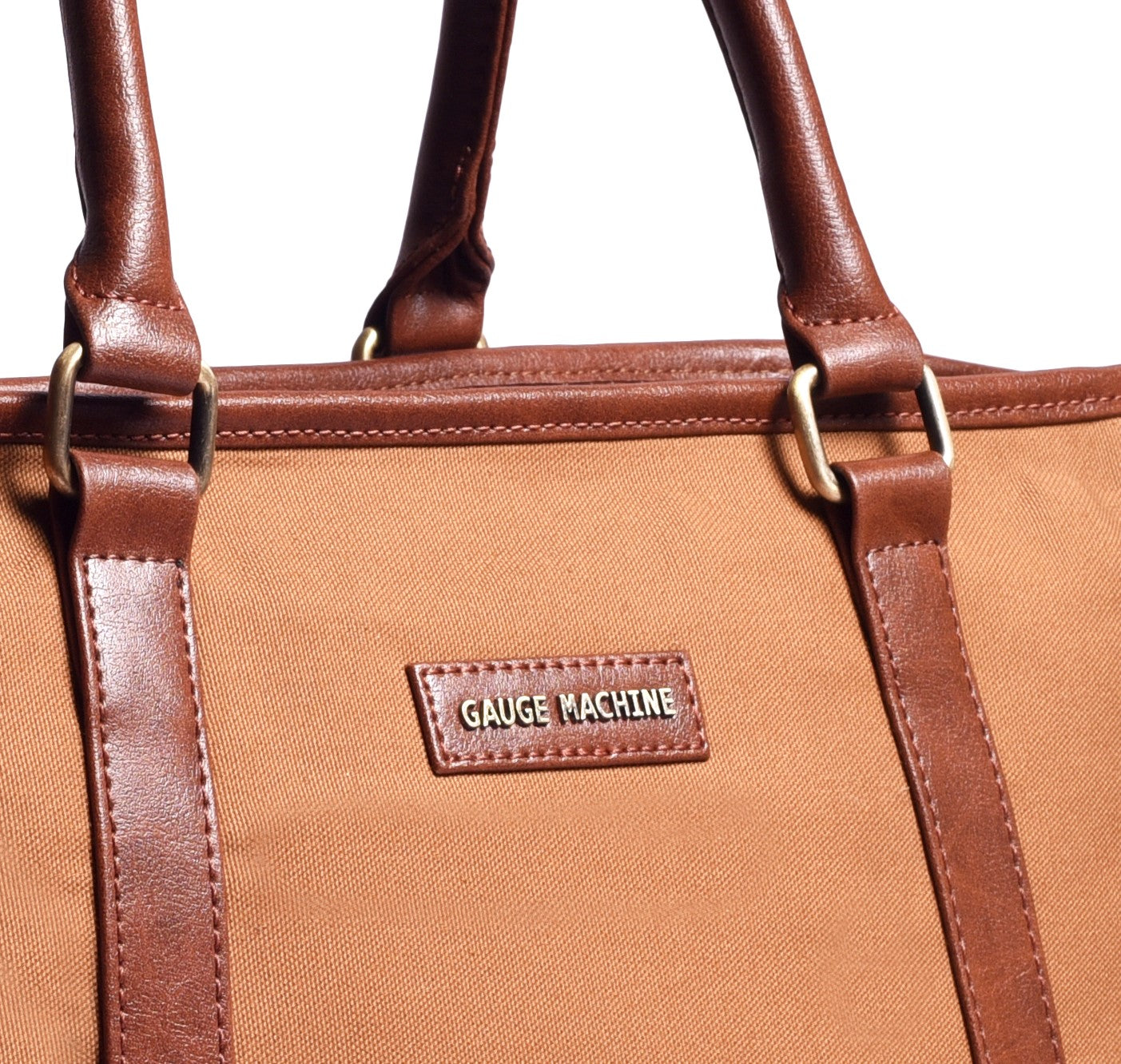 Gauge Machine Tan-Tote Duffle Bag