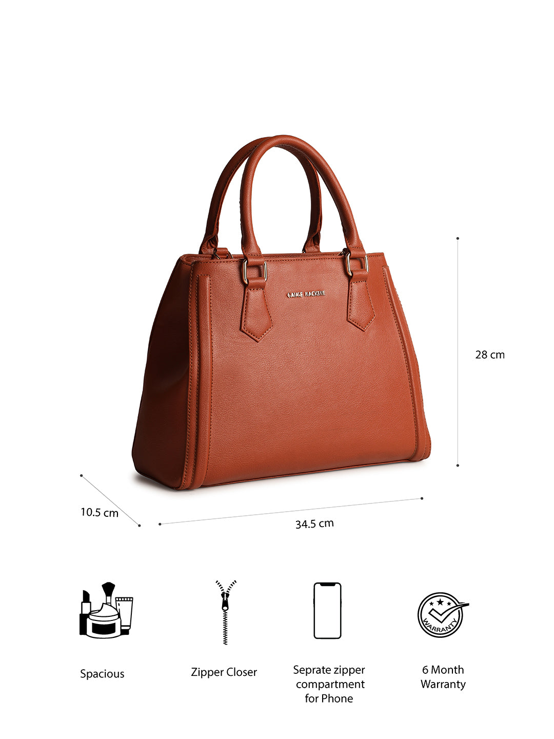 Enigma Tan Handbag