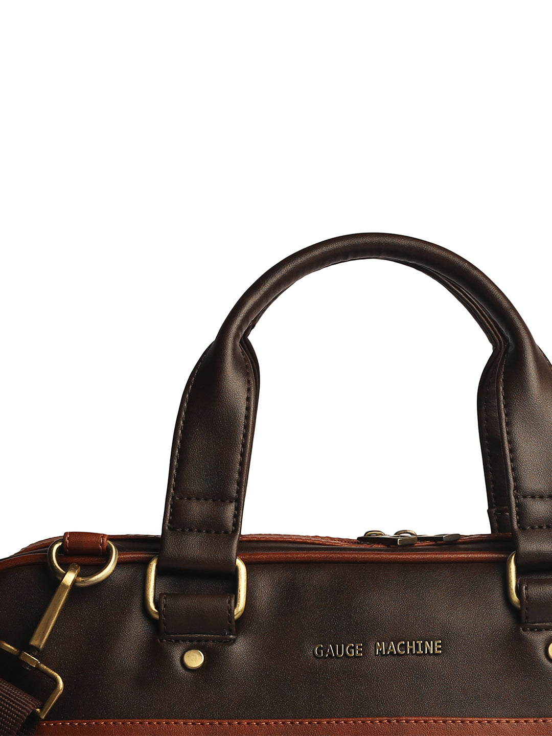 Gauge Machine 16" Brown Laptop messenger Bag with Detachable Strap