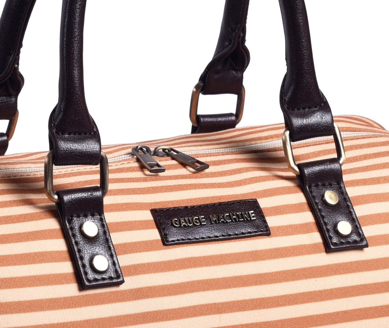 Gauge Machine Yellow Stripped Beach Duffle Bag