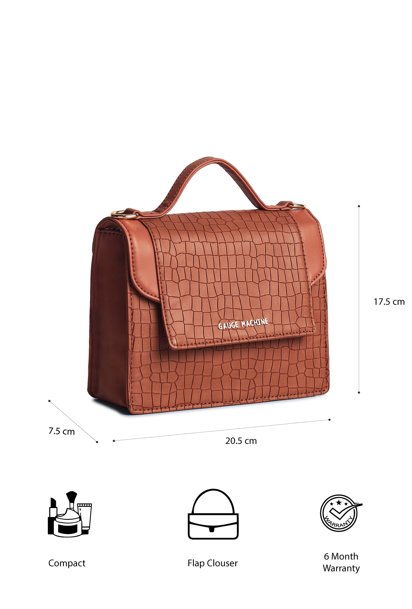 Gauge Machine Tan Luxurious Delight sling bag