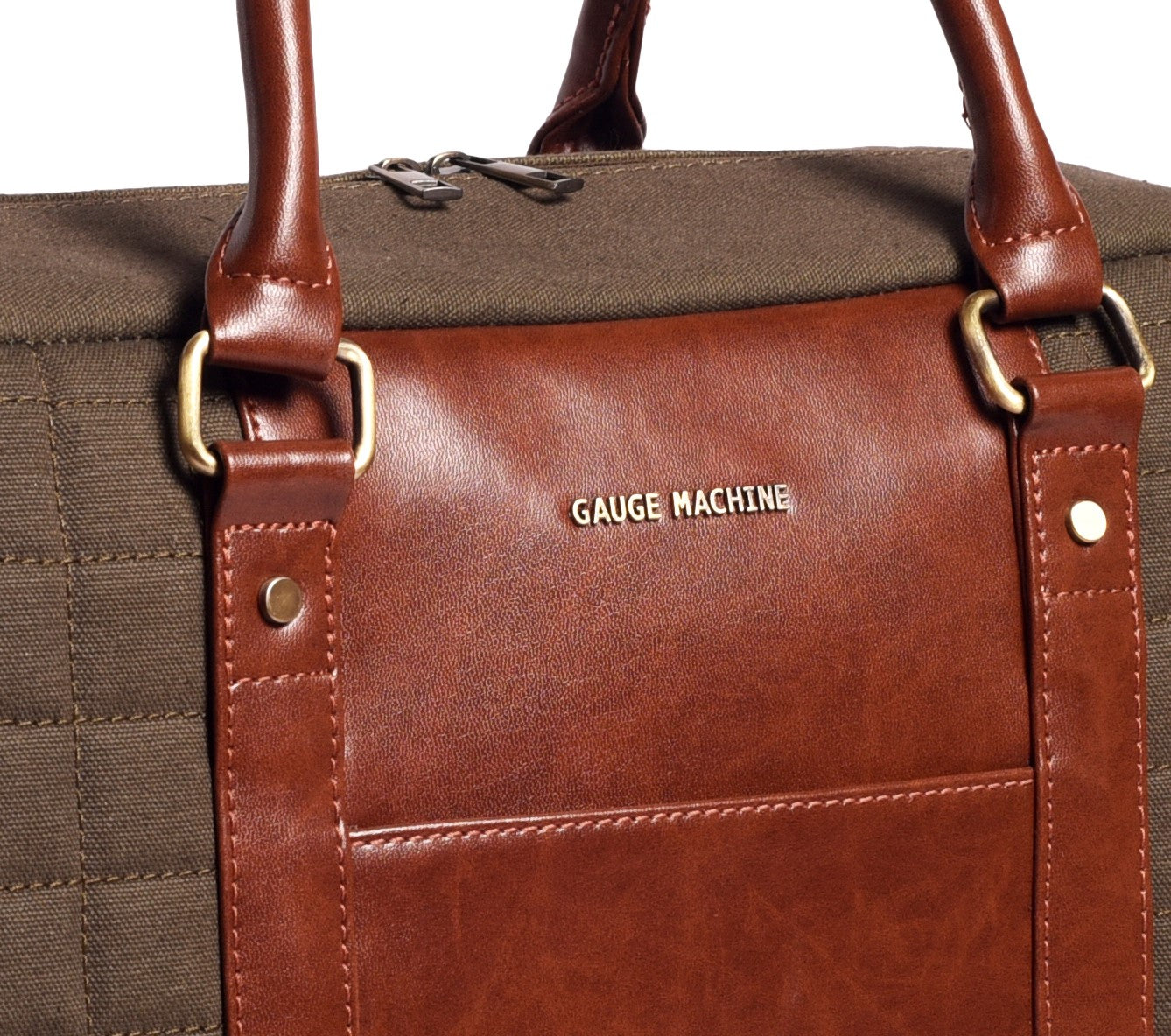 Gauge Machine Brown Haversack Duffle Bag