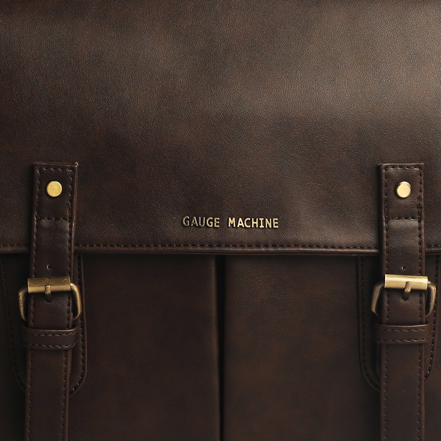 Gauge Machine 16" Brown Laptop Bag with Detachable Strap