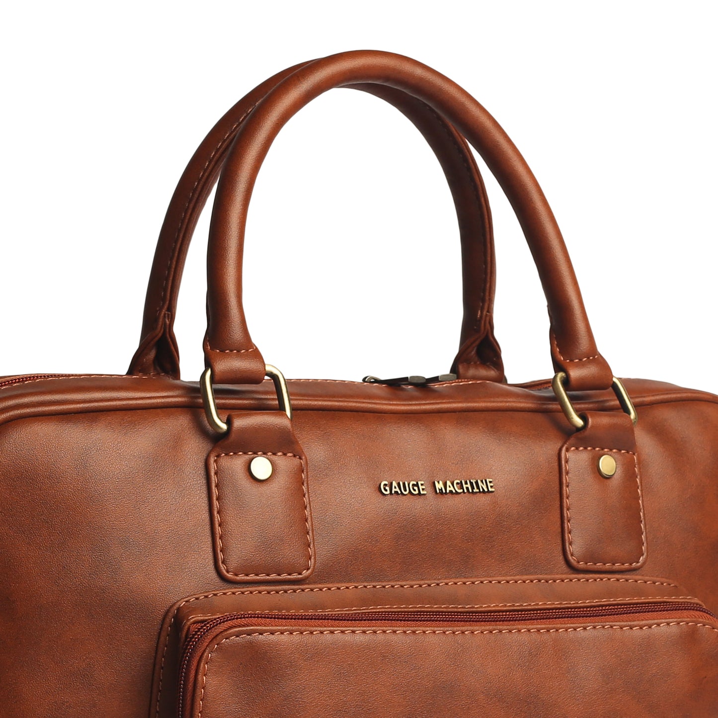 Gauge Machine 16" Dark Tan Laptop Messenger Bag with Detachable Strap
