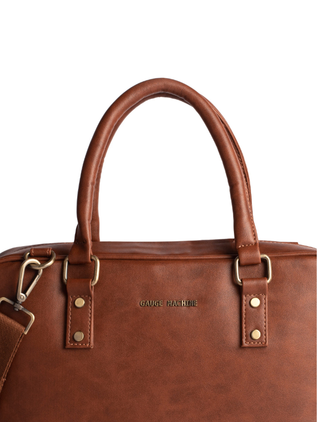 Gauge Machine 16" Tan Laptop Bag with Detachable Strap