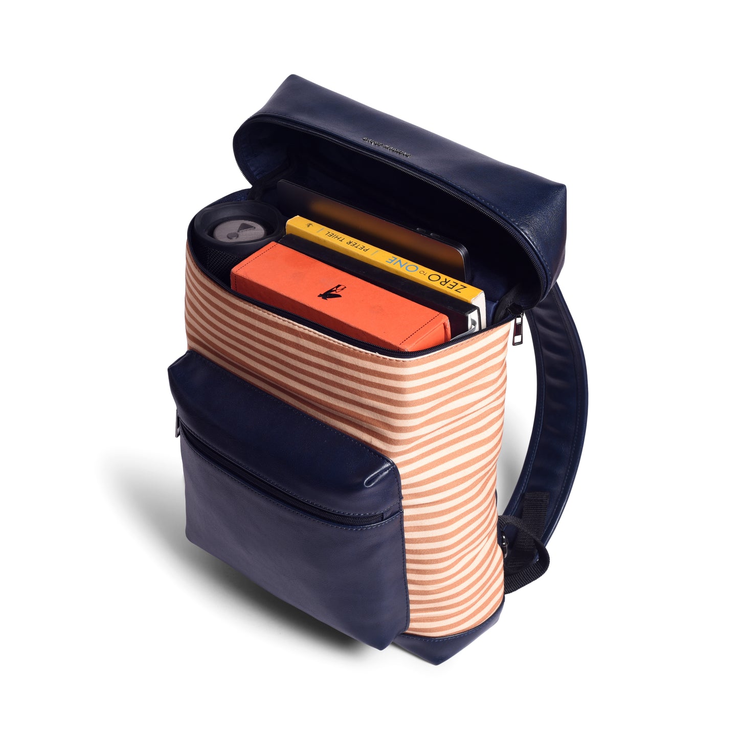 Gauge Machine Yellow Striped Backpack with Laptop Compartment