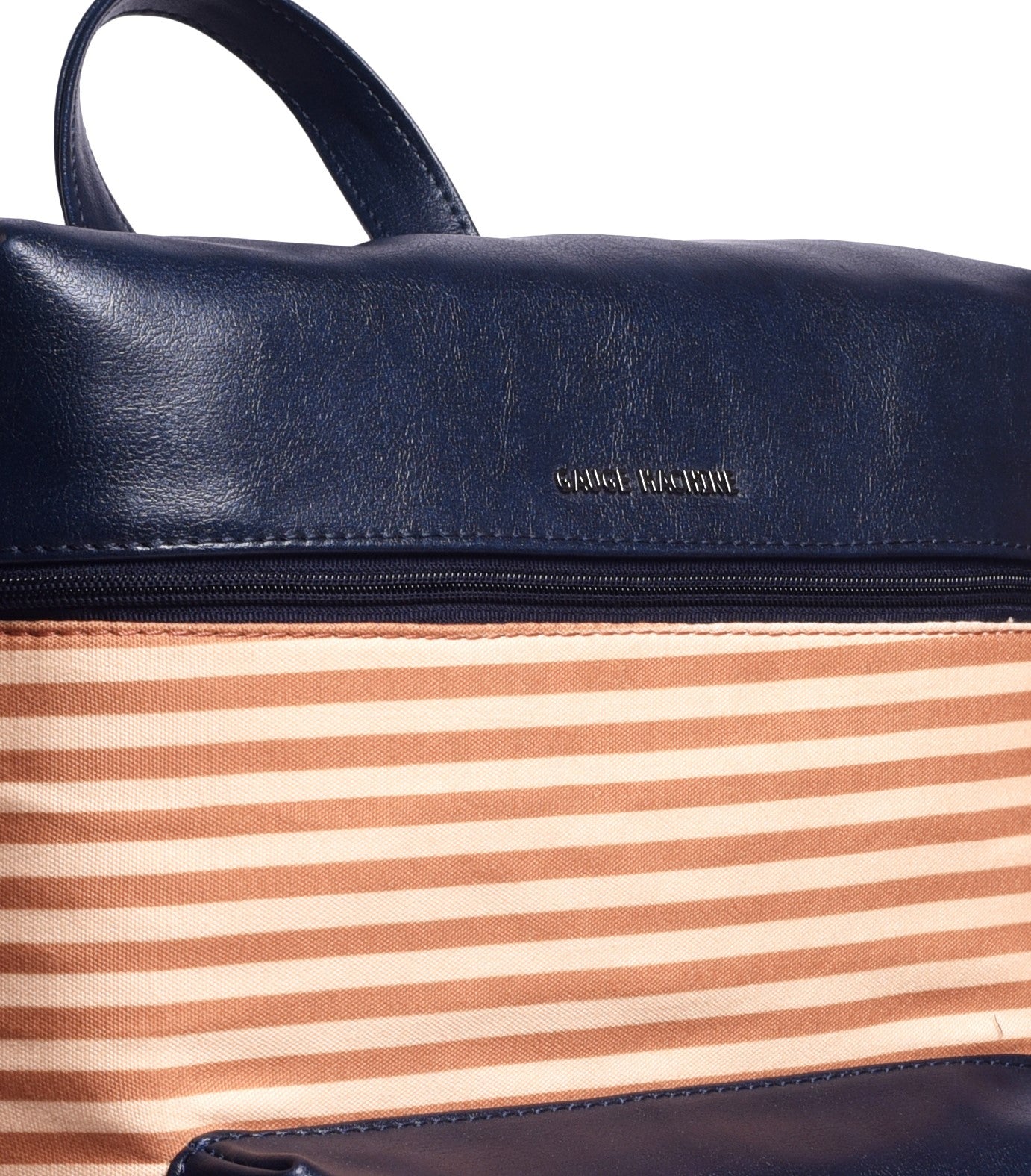 Gauge Machine Yellow Striped Backpack with Laptop Compartment