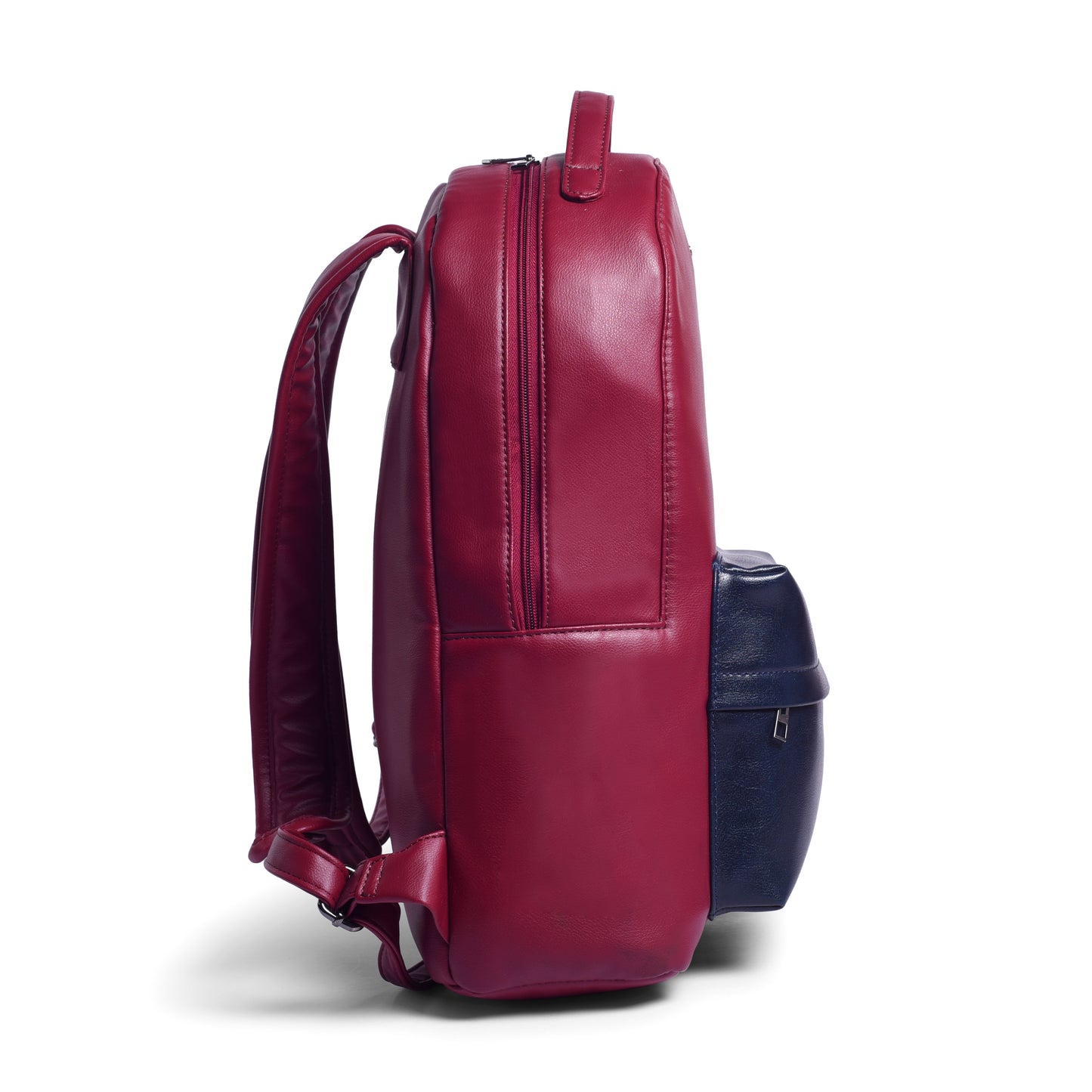 Gauge Machine Burgundy Backpack with Blue Kangaroo Pouch