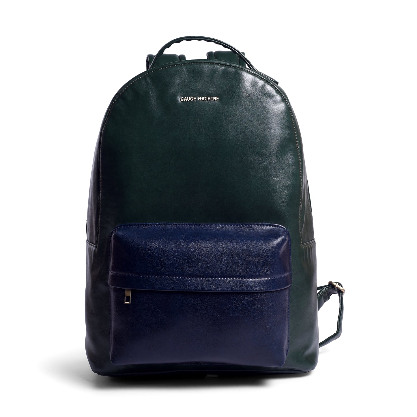 Gauge Machine Sap Green Backpack with Blue Kangaroo Pouch