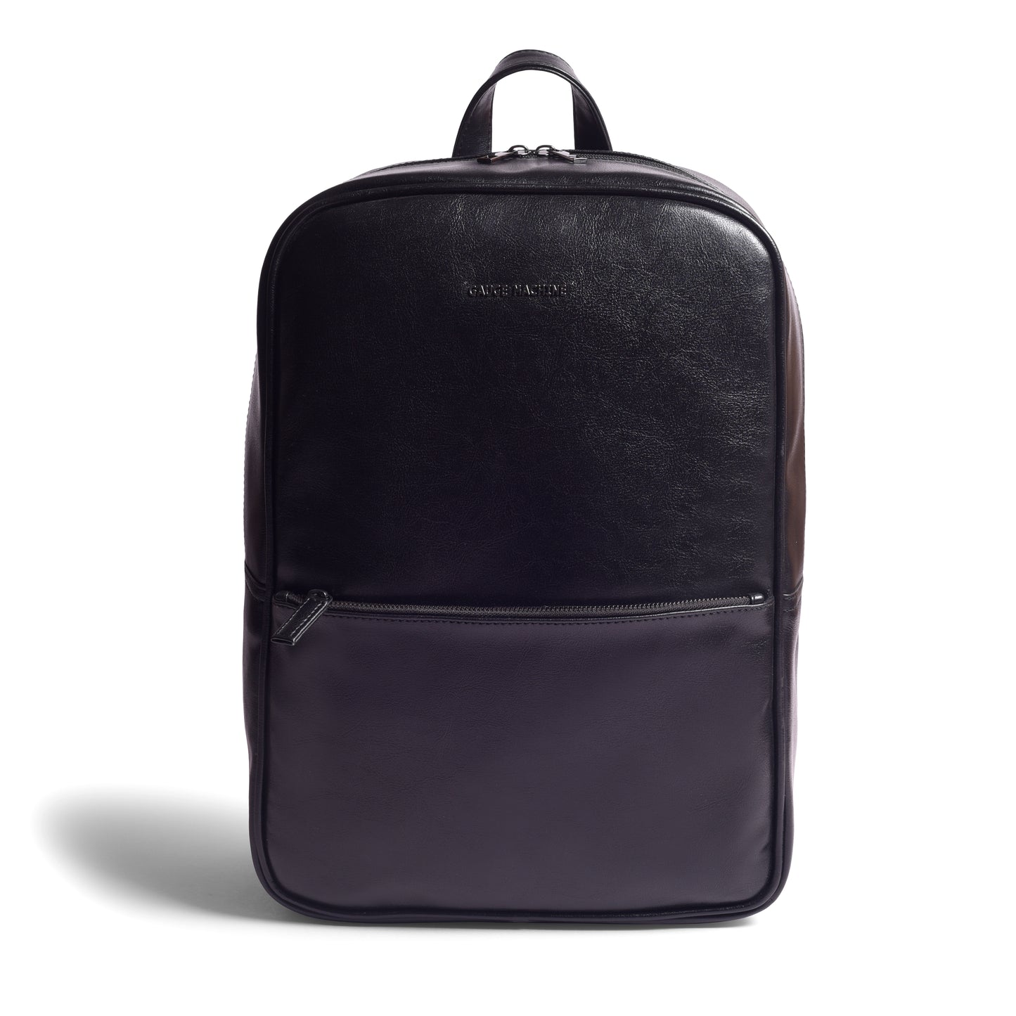 Gauge Machine Black Backpack with Front Pocket