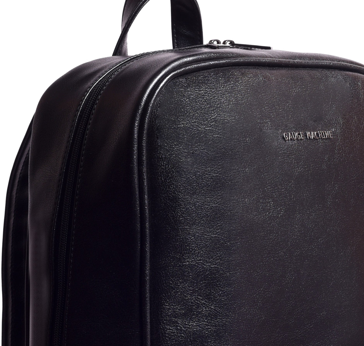 Gauge Machine Black Backpack with Front Pocket