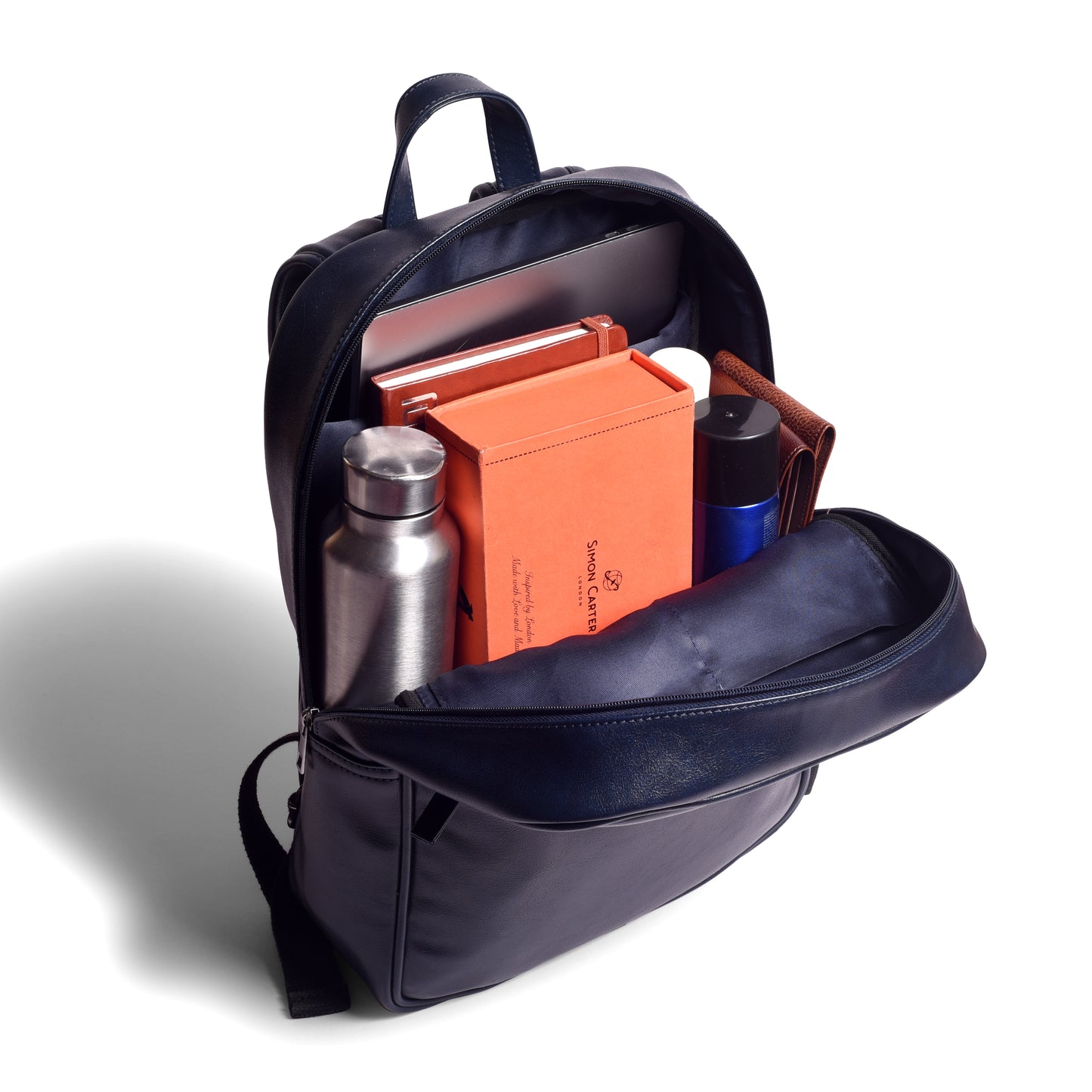 Gauge Machine Navy Blue Backpack with Front Pocket