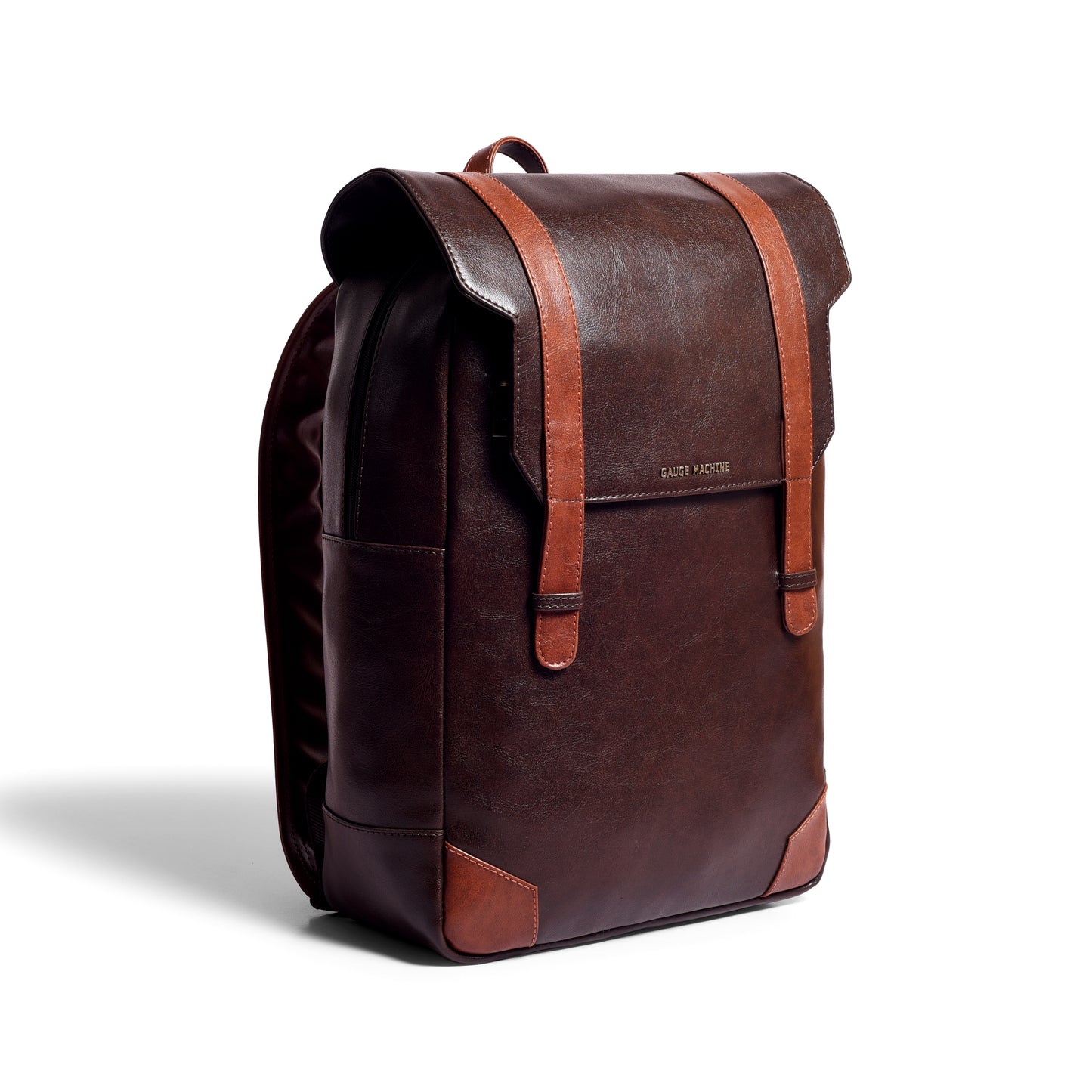 Gauge Machine Dark Brown Travel Backpack with Laptop Compartment