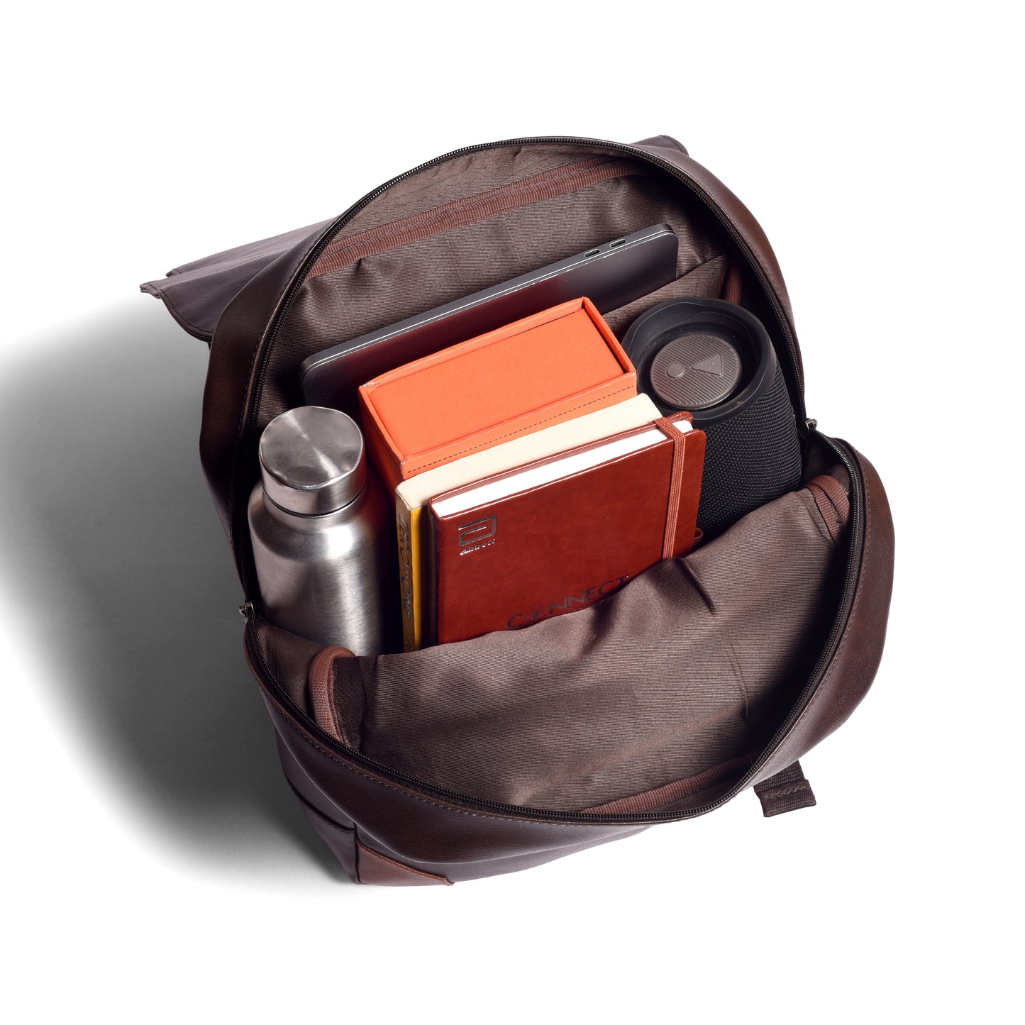 Gauge Machine Dark Brown Travel Backpack with Laptop Compartment