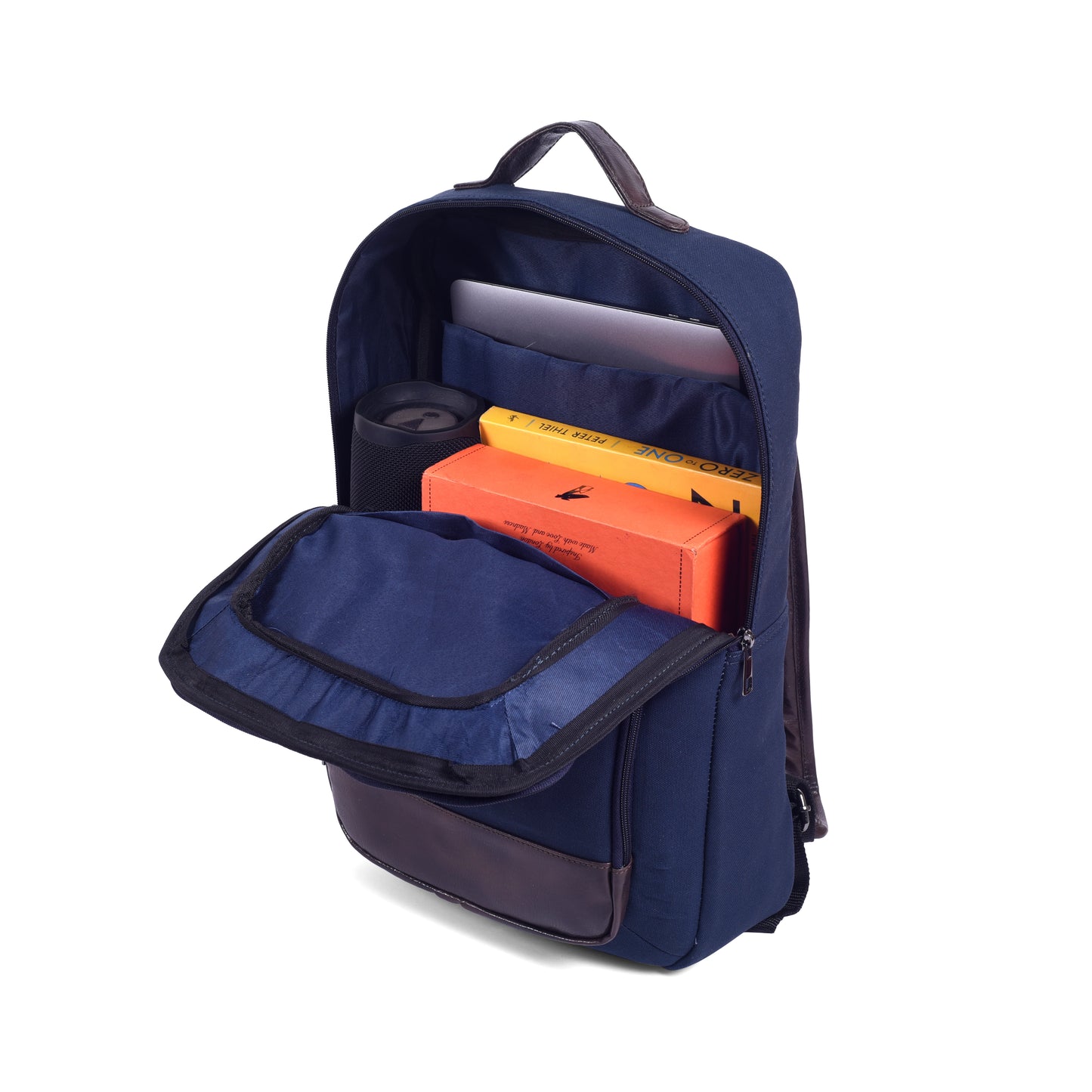 Gauge Machine Blue Backpack with Front Sleeve