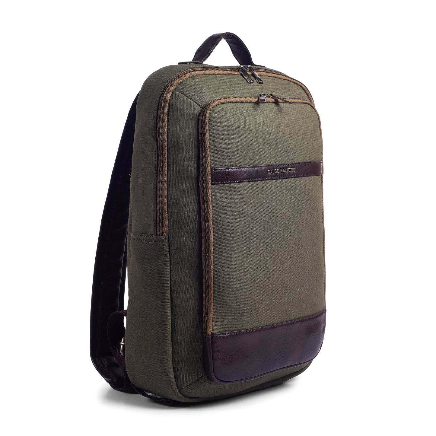 Gauge Machine Olive Backpack with Front Sleeve