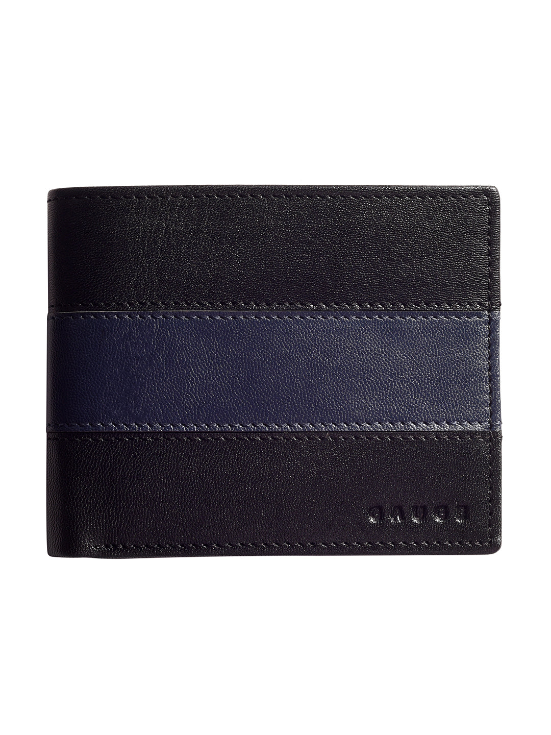 Black nad Navy Colour Block Bi-fold wallet