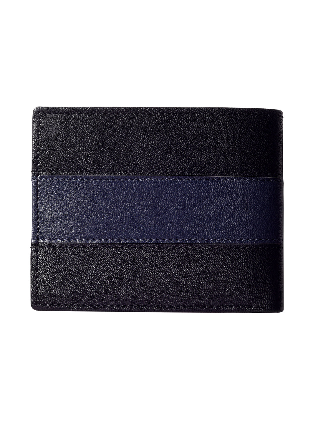 Black nad Navy Colour Block Bi-fold wallet