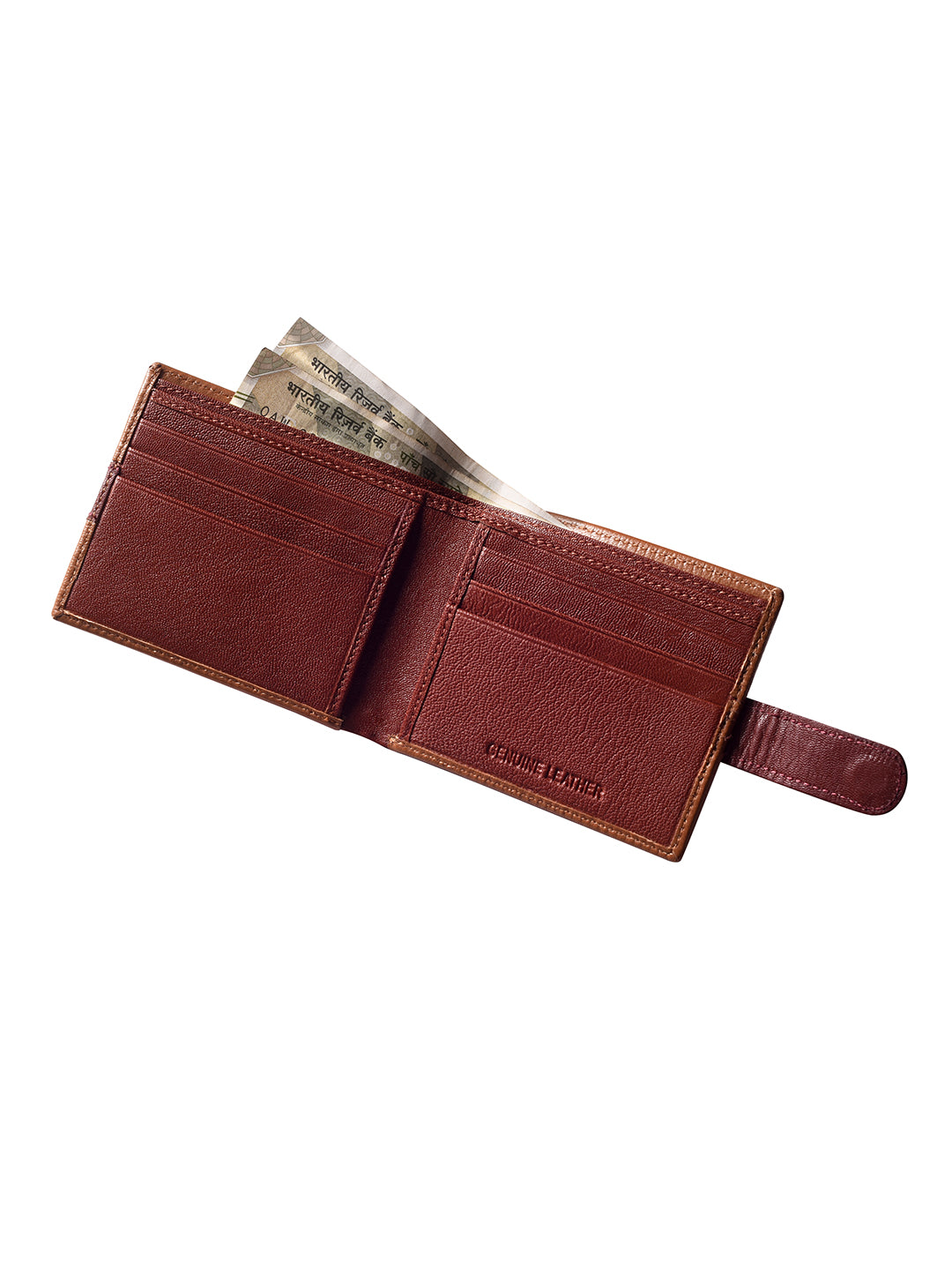 Colour Block Bi-fold wallet with magnet closer