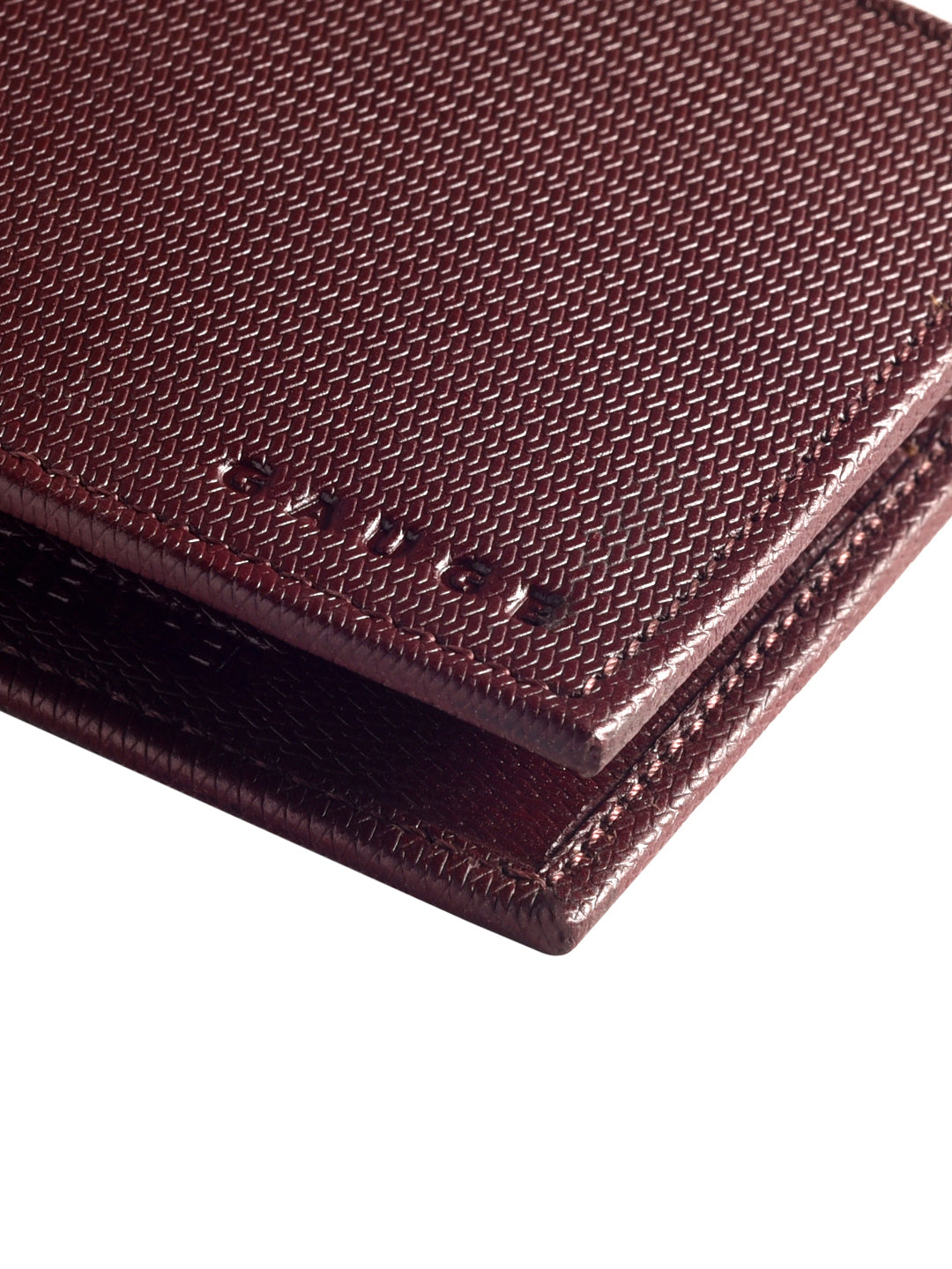 Brown Honeycomb Textured Bi-fold wallet
