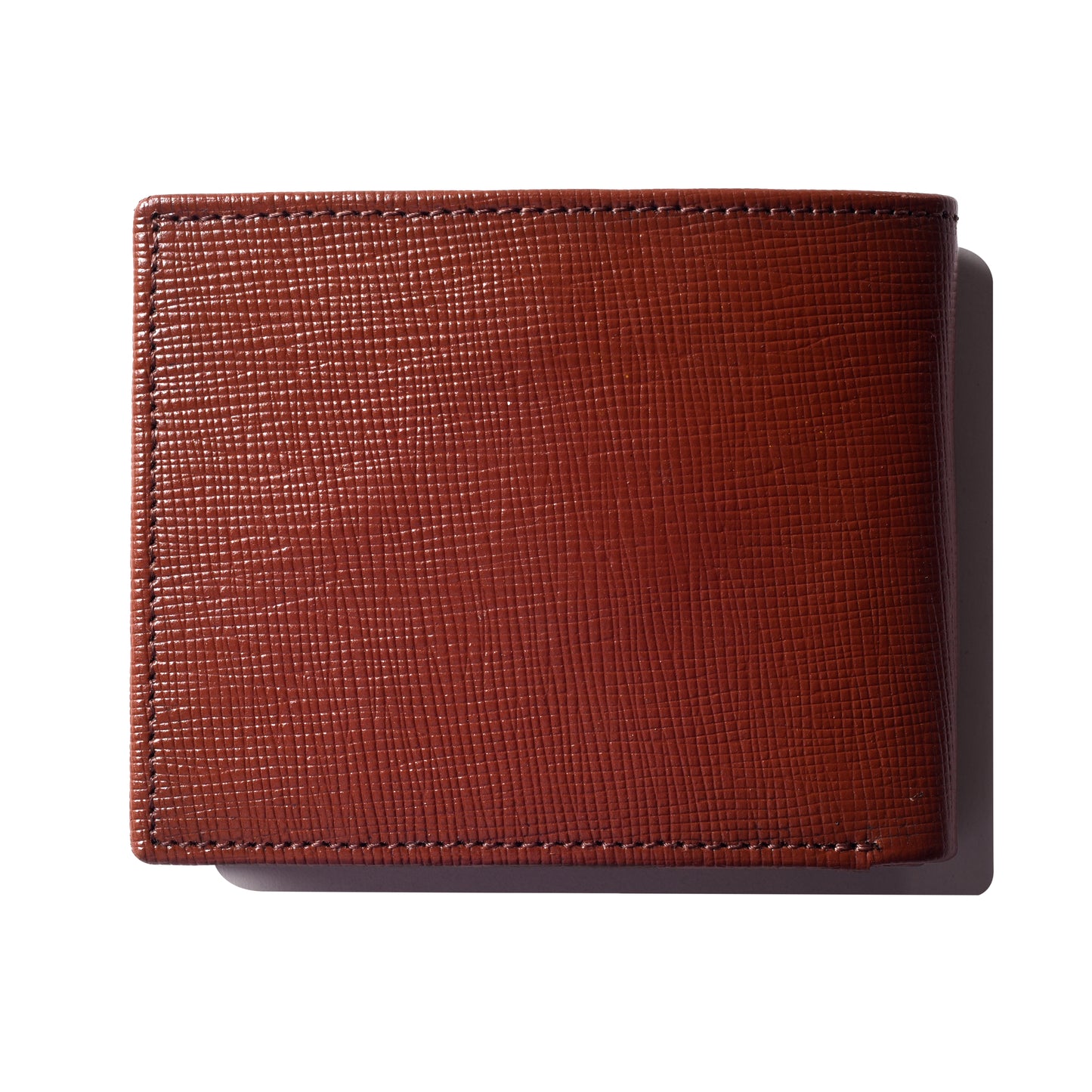 Tan Saffiano Textured Bi-fold wallet