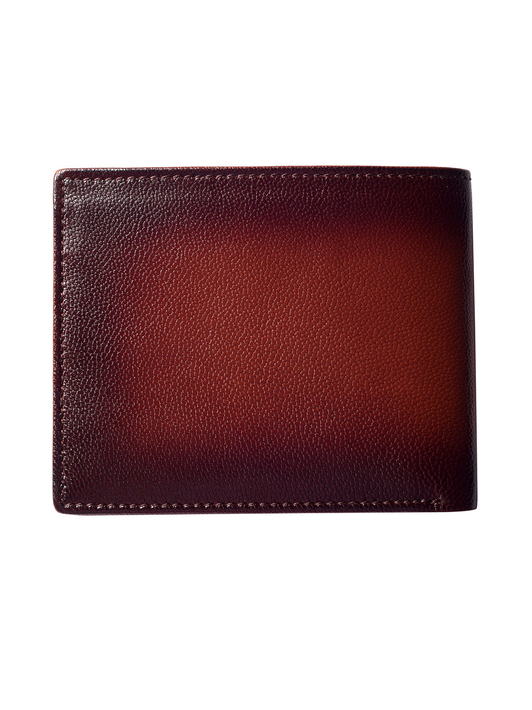 Brown Seam burnished Bi-fold wallet