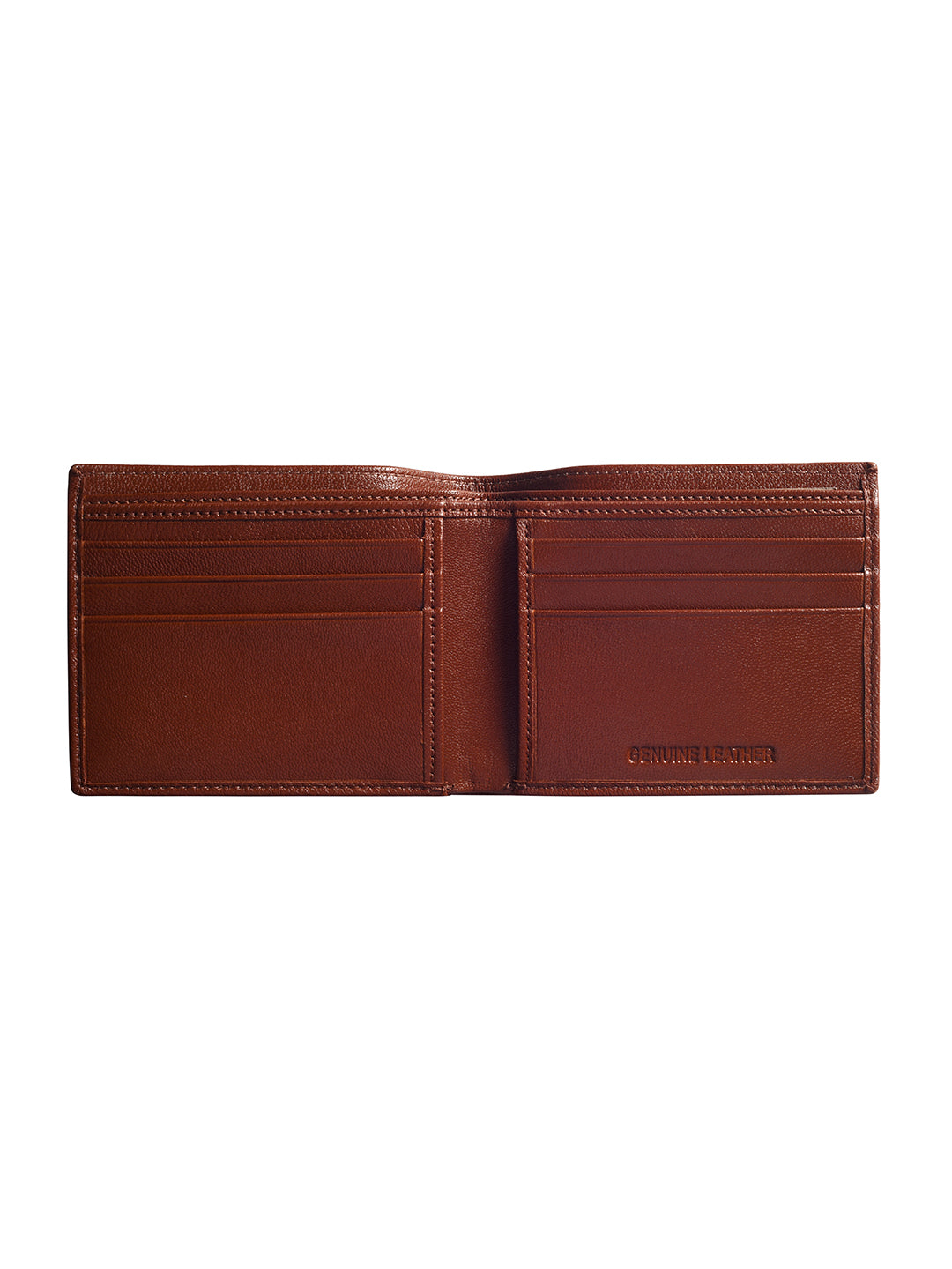 Brown Seam burnished Bi-fold wallet