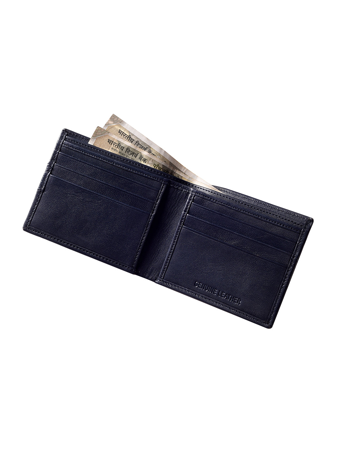 Navy Textured Bi-fold wallet