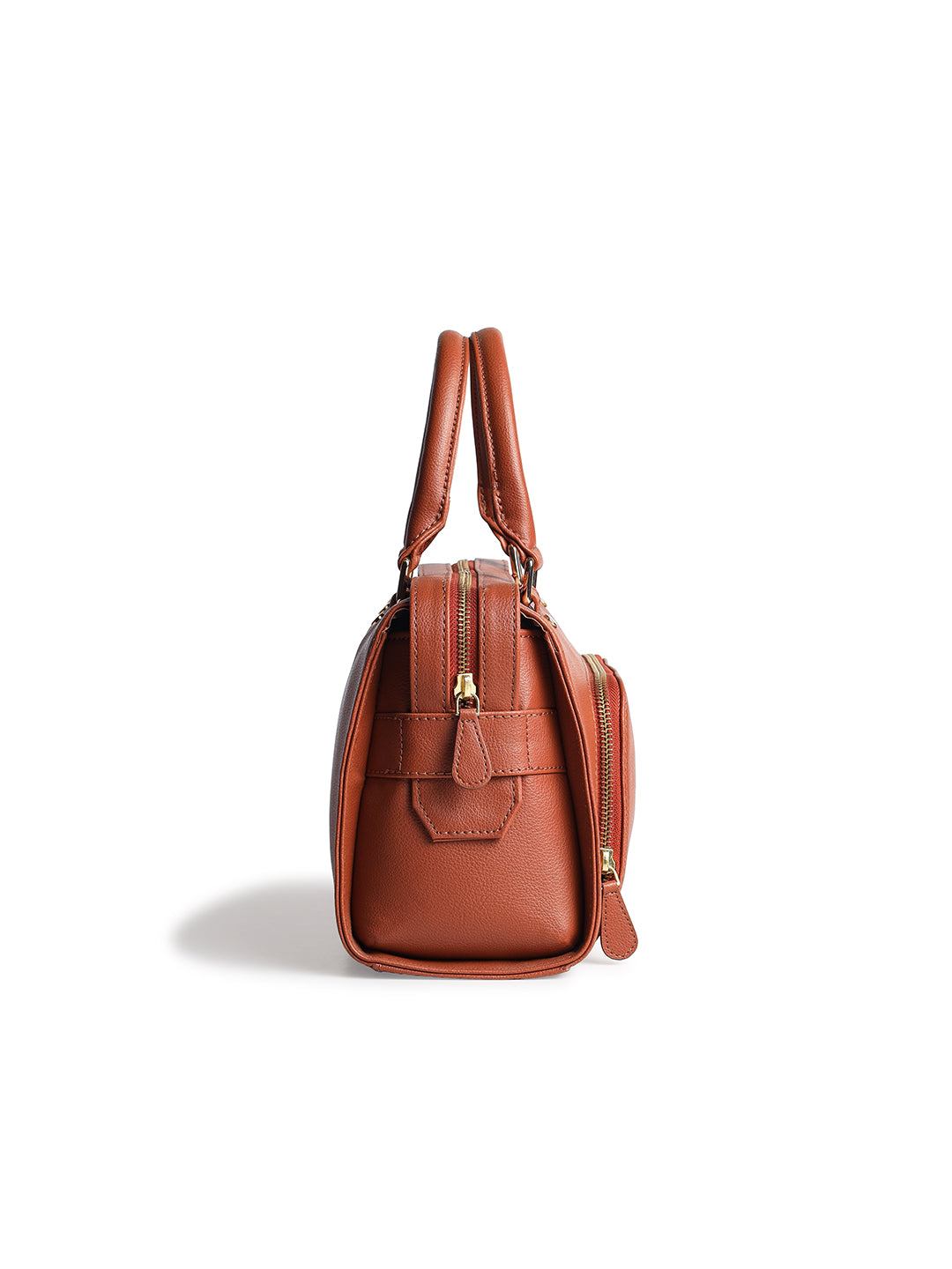 Urban Elegance Tan Bowling Handbag