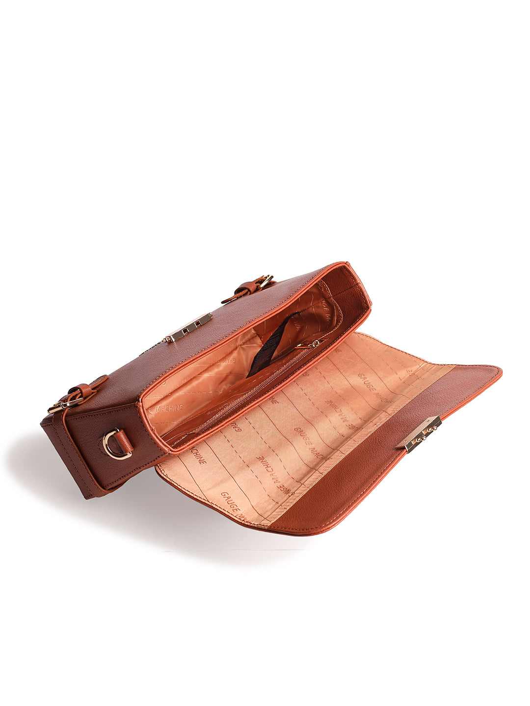 Tan Vaulted Vogue Sling Bag